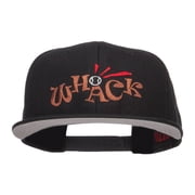 Baseball Whack Embroidered Snapback Cap - Black OSFM