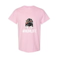 thumbnail image 1 of Baseball With Messy Bun Graphic For An Autism Mom Advocate Unisex T-Shirt, for men & women, up to size 5XL, 1 of 2