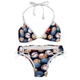 thumbnail image 1 of Baseball Women's Detachable Sponge Adjustable Strap Bikini Set - 2 Pack, Beach Pool Swimwear, 1 of 6