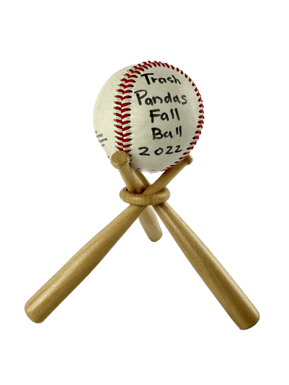 Baseball Wood Stand Baseball Stand Holder Wooden Base Ball Stand Display Holder - 1pk