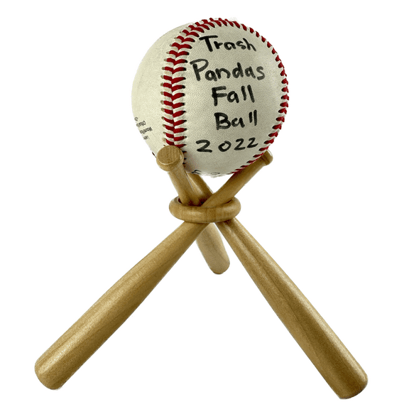 Baseball Wood Stand Baseball Stand Holder Wooden Base Ball Stand Display Holder - 2pk