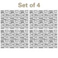 Baseball Words and Icons White Linen-look Placemats Set Of 4 ...