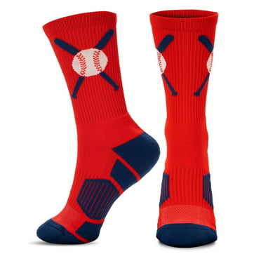 ChalkTalkSPORTS Baseball Woven Mid-Calf Socks - Crossed Bats Black ...