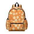 thumbnail image 1 of Baseball and Basketball Orange Pattern Cute School Backpack with Padded Back and Adjustable Shoulder Straps 13.4"x11"x4.7", 1 of 5