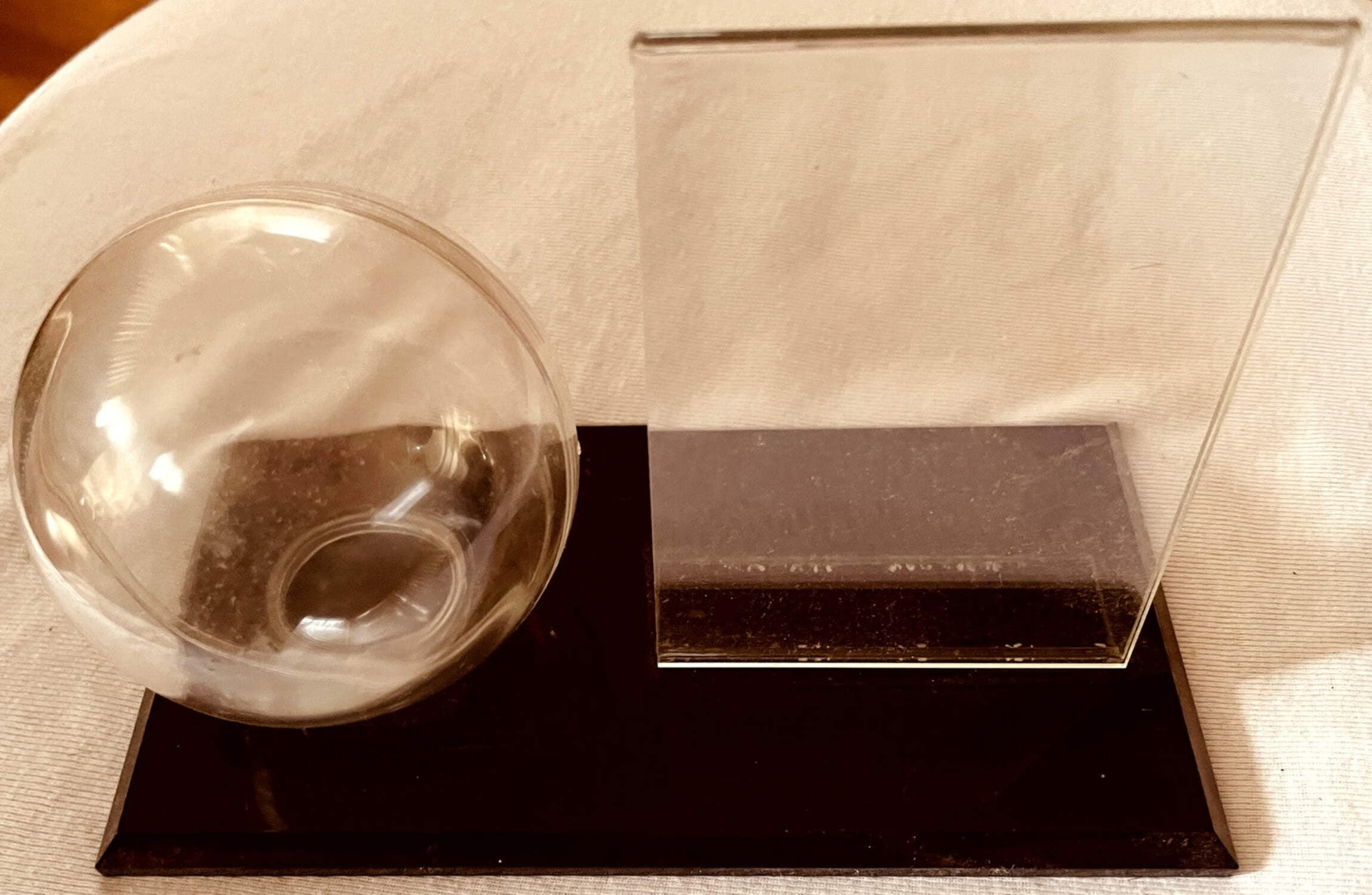 Baseball and baseball card display case