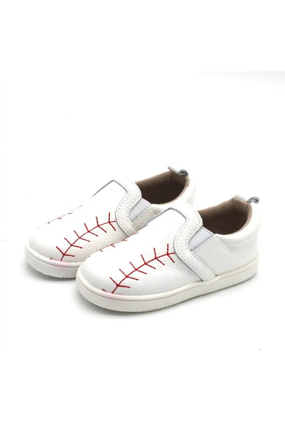 Baseball bow moccasin baby girls shoes 12-18M
