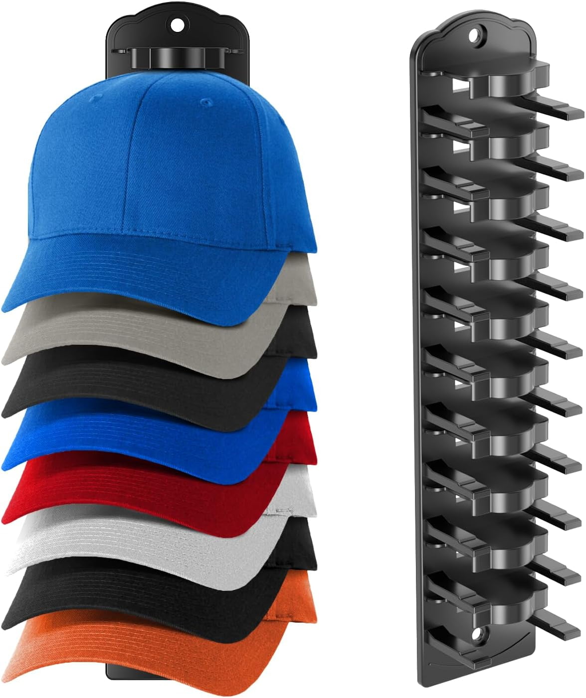 Baseball cap rack, baseball cap storage rack, can hold 20 caps, wall ...