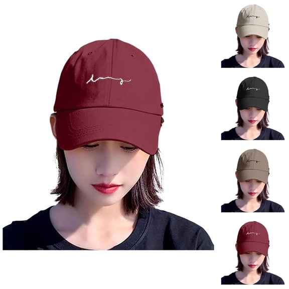 Baseball cap women casual hat – Basic solid color soft‑top sun hat, vintage style dad cap for women, adjustable curved brim baseball hat for everyday outdoor shade and travel