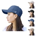thumbnail image 1 of Baseball cap women casual sun hat – Solid color vintage soft‑top baseball hat for women, adjustable curved brim dad hat, breathable sun protection hat for daily wear or travel, 1 of 4