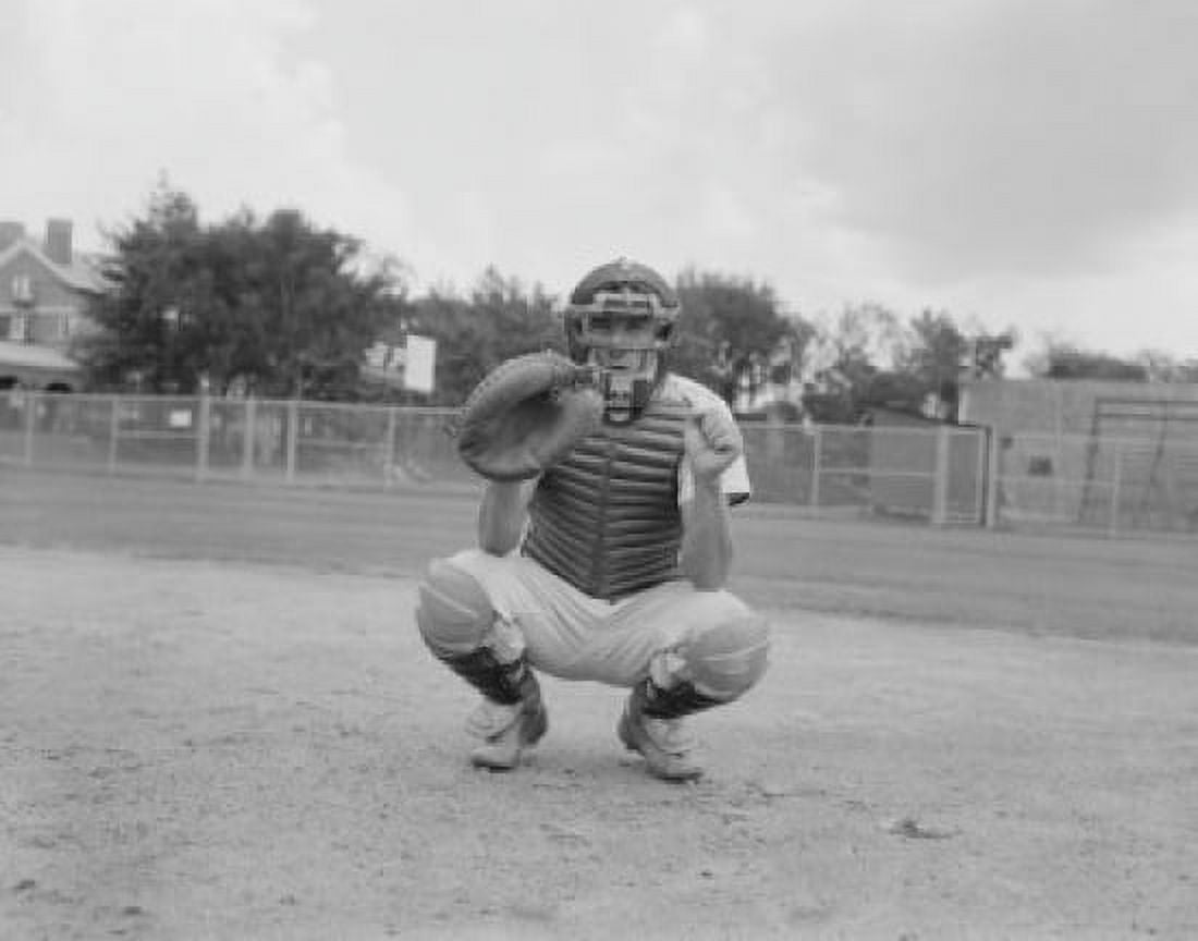 Baseball catcher Canvas Art -  (24 x 36)