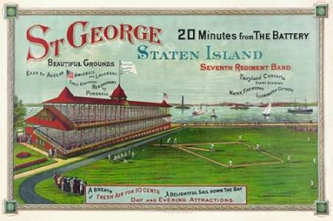 Baseball game being played at St George Park Canvas Art - Unknown (24 x 36)