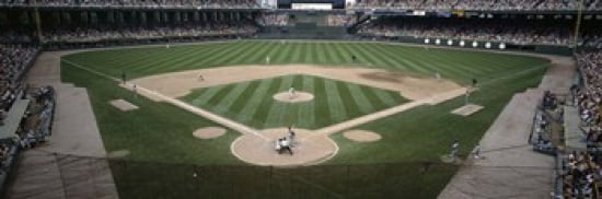 Baseball match in progress US Cellular Field Chicago Cook County Illinois USA Canvas Art - Panoramic Images (36 x 12)
