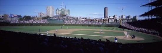 Baseball match in progress Wrigley Field Chicago Cook County Illinois USA Canvas Art - Panoramic Images (36 x 12)