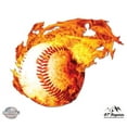 thumbnail image 1 of Baseball on Fire - 12" Vinyl Sticker Waterproof Decal, 1 of 1