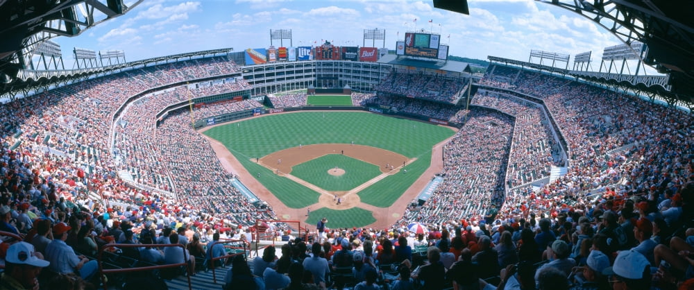 Baseball stadium Texas Rangers v Baltimore Orioles Dallas Texas Canvas Art - Panoramic Images (27 x 9)