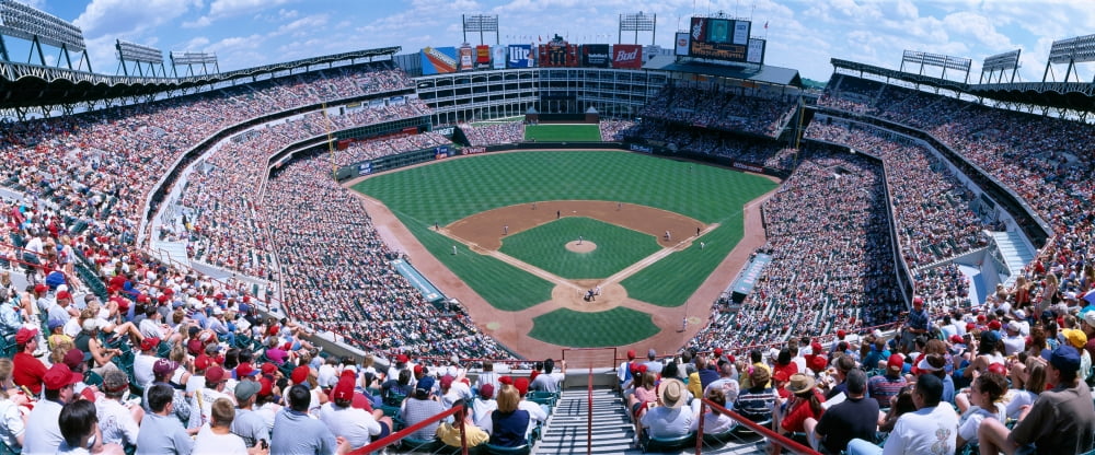 Baseball stadium Texas Rangers v Baltimore Orioles Dallas Texas Canvas Art - Panoramic Images (27 x 9)