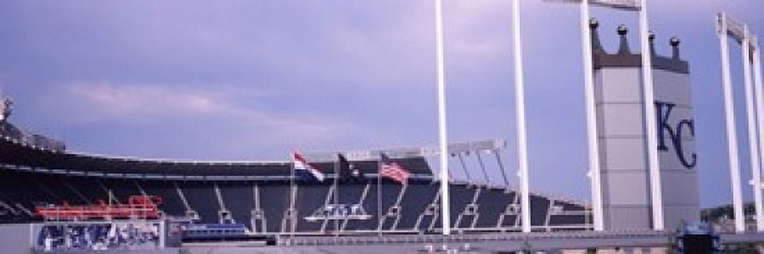 Baseball stadium in a city Kauffman Stadium Kansas City Missouri USA Canvas Art - Panoramic Images (18 x 6)