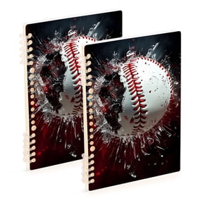 Baseball with Broken Glass Notebook Detachable Coil Notebook Diary Plan Book A5 Size 60 Pages 1 Pack