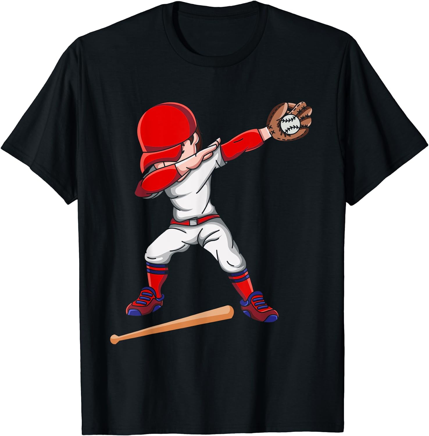 Baseballer Sports Athlete Dabbing Baseball Player TShirt