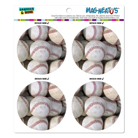 Baseballs Baseball Balls MAG-NEATO'S(TM) Car/Refrigerator Magnet Set
