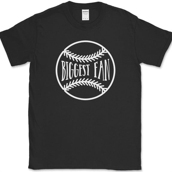 Baseballs Biggest Fan T-Shirt Funny Sports Game League Humor Text Tee - Black, 2XL