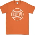 thumbnail image 1 of Baseballs Biggest Fan T-Shirt Funny Sports Game League Humor Text Tee - Orange, L, 1 of 1