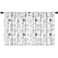 thumbnail image 1 of Baseballs Caps Black Pattern Insulated Teens Curtains Set Of 2, Bedroom Essentials, Toddler Room Decor 42"x54", 1 of 5