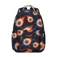thumbnail image 1 of Baseballs Flames Pattern Backpack for School, Cute School Bag with Adjustable Shoulder Straps and Padded Back, 15.3"x11"x7.1", 1 of 5