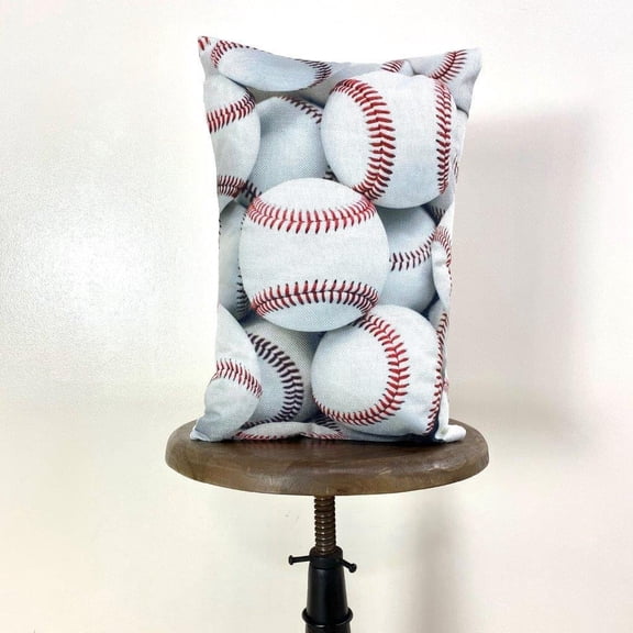Baseballs | White | Teen Room Decor | Baseball Decor | Baseball Room Decor | Baseball Gifts | Baseball Gifts for Boys | Sports | Baseball
