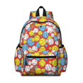 thumbnail image 1 of Baseballs and Softballs Red Pattern Cute School Backpack with Padded Back and Adjustable Shoulder Straps 13.4"x11"x4.7", 1 of 5