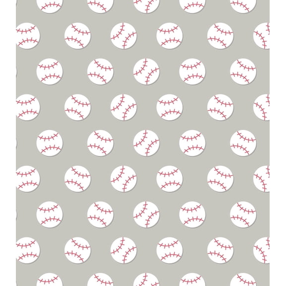 Baseballs with Tan Background Pattern Edible Image Cake Topper for Quarter Sheet Cake, by Tnct. (1 Count)