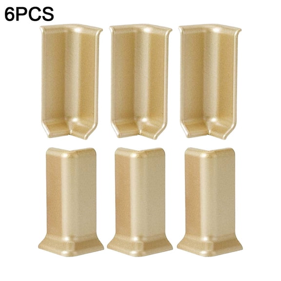 Baseboard Corner Blocks 6-Pack Wall Base Corner Trim Wall Corner Decor M Champagne Gold