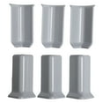 thumbnail image 1 of Baseboard Corner Blocks 6-Pack Wall Base Corner Trim Wall Corner Decor M Grey, 1 of 9