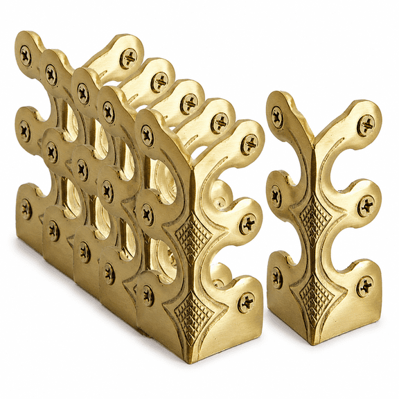 Baseboard Corner Protectors, Rustic Vintage Metal Corner Guard, Decorative Baseboard Shield, Brass Skirting Board Protection, Antique Bronze Furniture Edge Protector