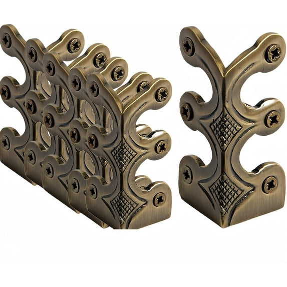 Baseboard Corner Protectors,Vintage Metal Pure Copper Corner Protectors, Decorative Corner Protector, Skirting Corner Guard, for Wood Boxes, Farmhouse, Barn Door, Wood Frame, Trunk, Table, Desk(Bronze