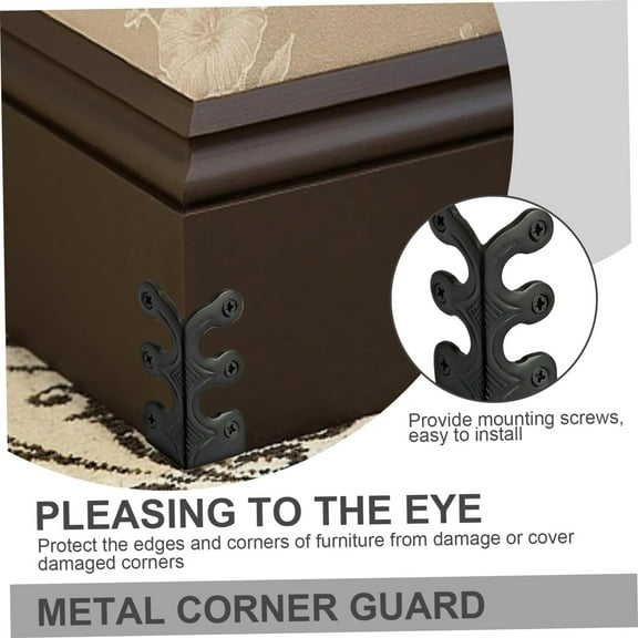 Baseboard Corner Protectors for Furniture Solid Skirting Board Corner Guards Metal Corner Protector for Decorative Baseboard