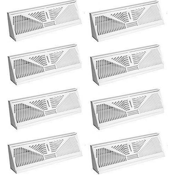 American Metal Products 3015W15 15" White Baseboard Diffuser - Quantity 6