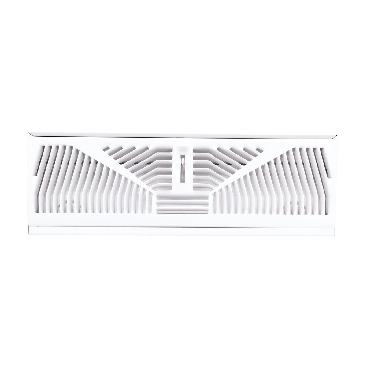 American Metal Perimeter Baseboard Diffuser Sunburst Pattern - Steel - 18 In, White — Residential Use, Standard Application