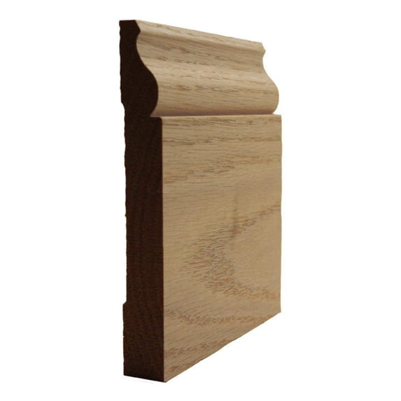 Baseboard EWBB12, 11/16" x 5-1/4", Red Oak, 95"