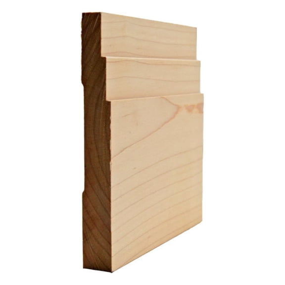 EWBB29 Contemporary Stepped 5-1/4" Tall x 11/16" Baseboard Unfinished