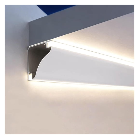 Baseboard LED Light Strip Trim, Ceiling Crown Molding Lighting Channel, Skirting Board Wall Decor Moulding Trim, for Hallway Bedroom Living Room