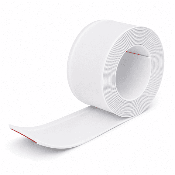 Baseboard Molding Trim Vinyl Wall Base Flexible Self Adhesive Peel and Stick Rubber Wall Base Moulding Trim 4 in x 20 ft White