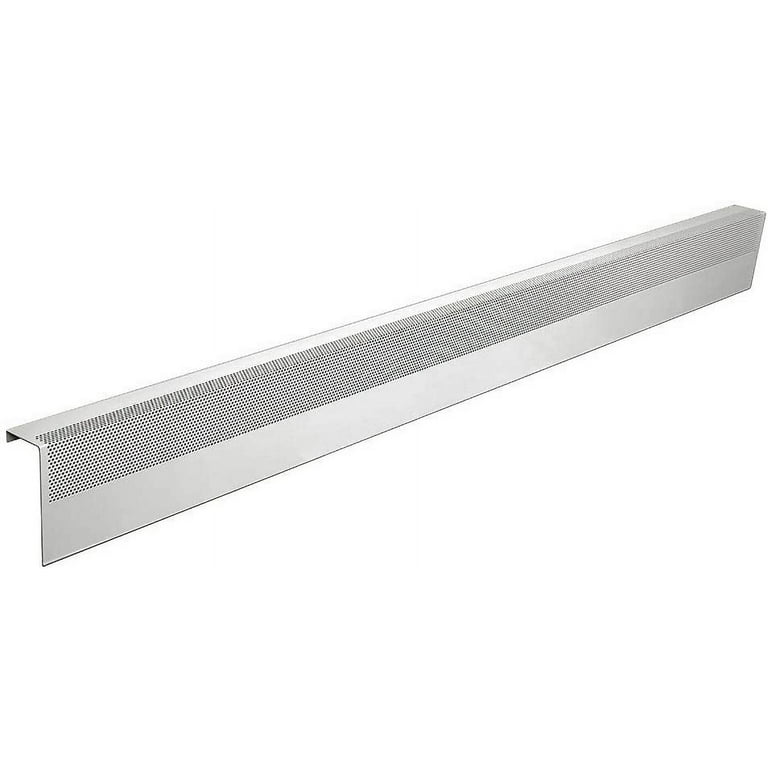 Baseboarders Basic Series 5 ft Galvanized Steel Easy Slip-On Baseboard Heater Cover in White