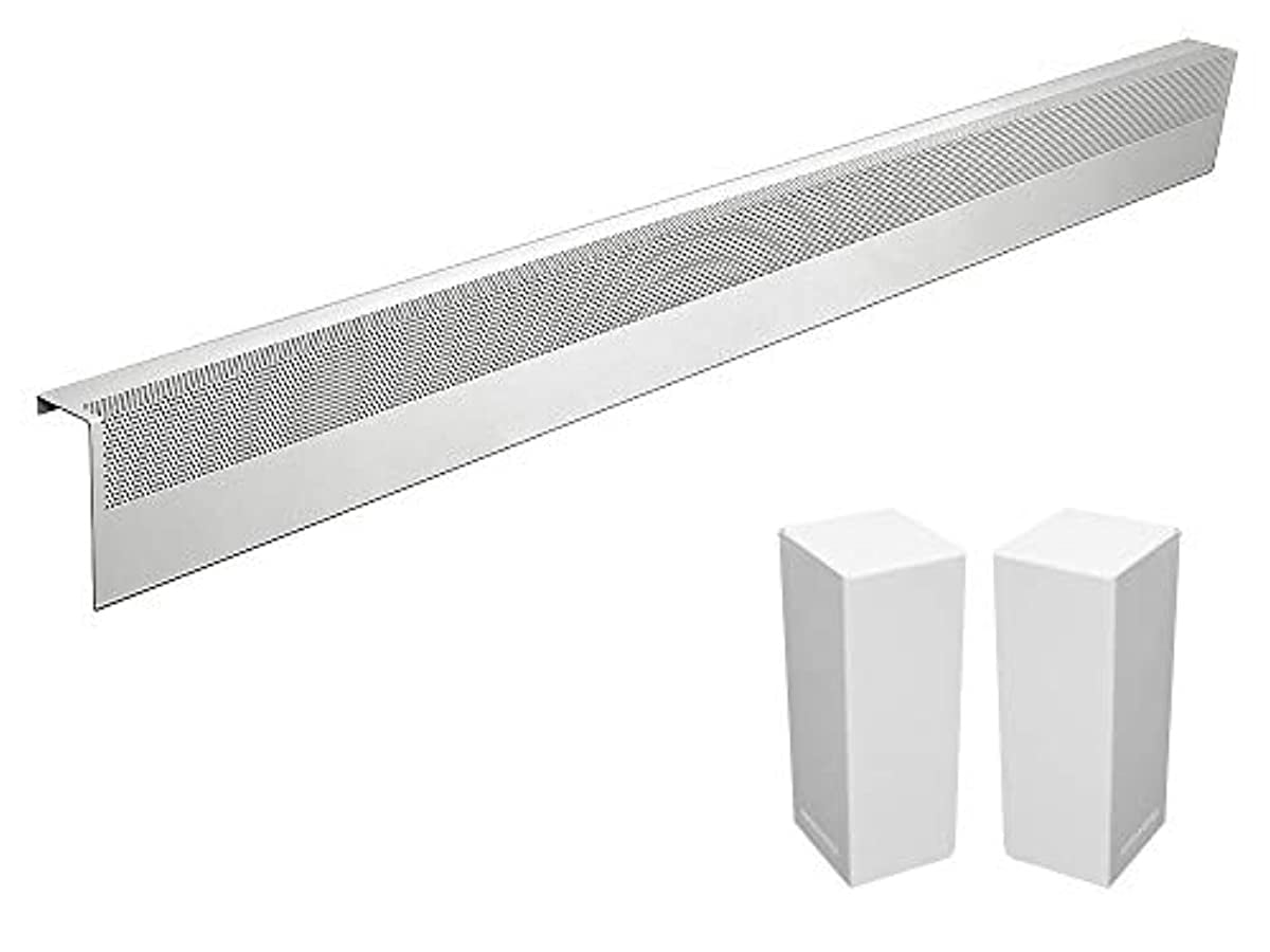 Baseboarders Basic 6 ft Easy Slipon Baseboard Heater Cover White