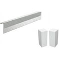 thumbnail image 1 of Baseboarders Basic Series Galvanized Steel Easy Slip-On Baseboard Heater Cover in White (3 ft, Cover + L&R End Caps), 1 of 5