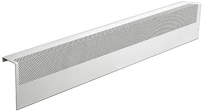 Baseboarders Basic Series 5 ft. Galvanized Steel Easy Slip-On Baseboard Heater  Cover in White BC001-60 - The Home Depot