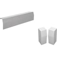 thumbnail image 1 of Baseboarders Premium 2 ft Easy Slip-on Baseboard Heater Cover - White (L & R End Caps), 1 of 6