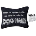 thumbnail image 1 of Based on My Wardrobe...Dog Hair Throw Pillow & Paw Print Bag 2 Piece Gift Set, 1 of 1