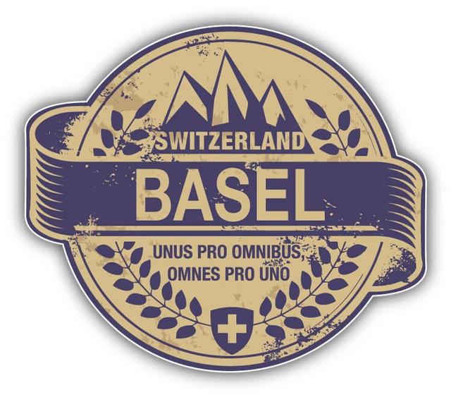 Basel City Switzerland Grunge Travel Stamp Car Sticker Phone Decal ...