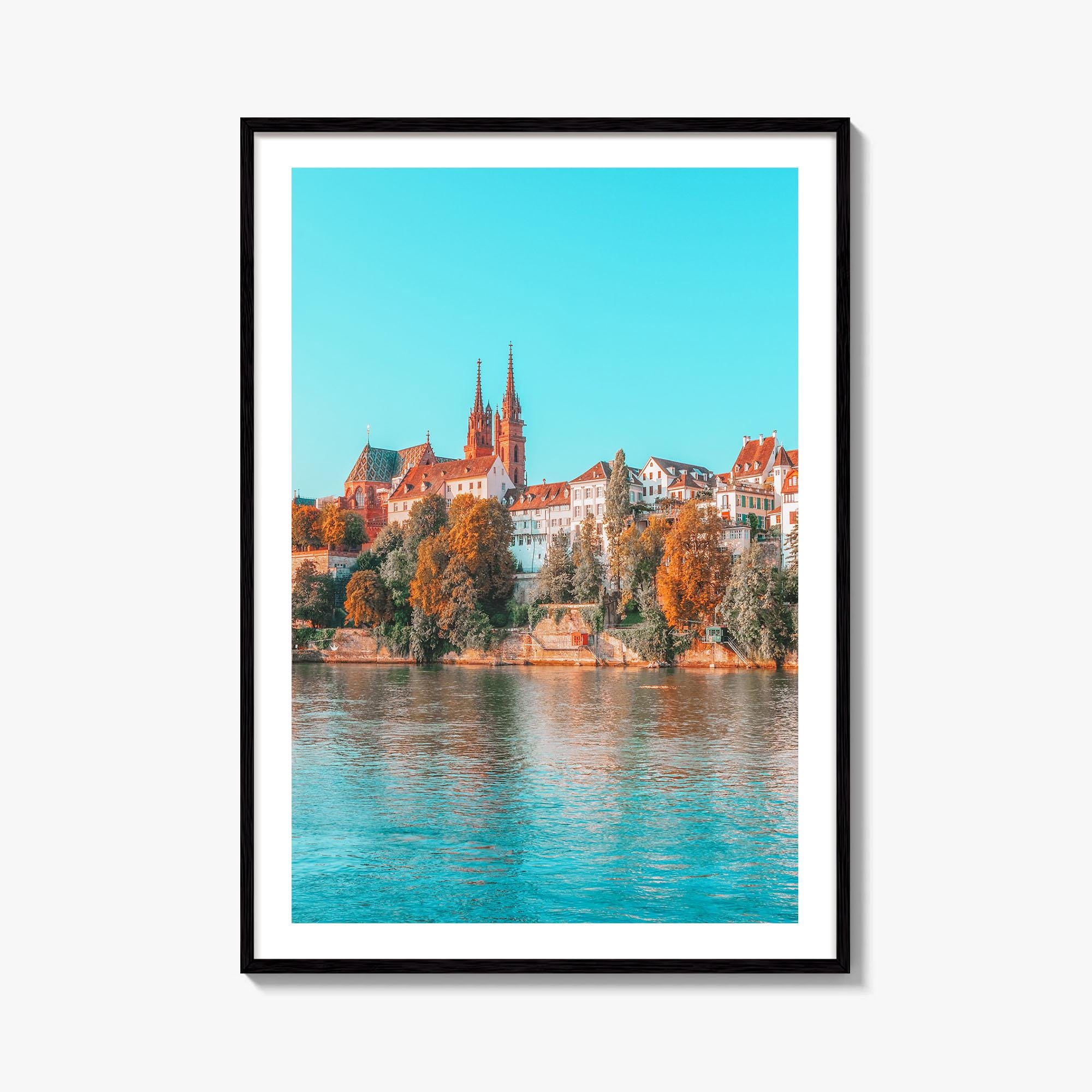 Basel Fine Art Photo Poster, Basler MÃ¼nster, Rhine River, Switzerland ...